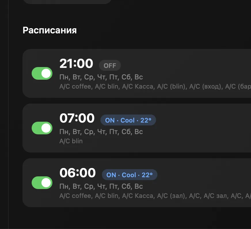 Розклади та графіки